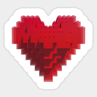 Heart from the children's constructor Sticker